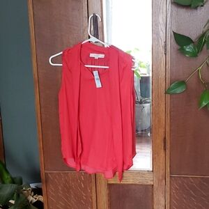 LOFT Coral Sleeveless Top